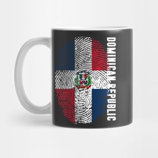 Dominican republic Flag Fingerprint My Story DNA Domrep Mug